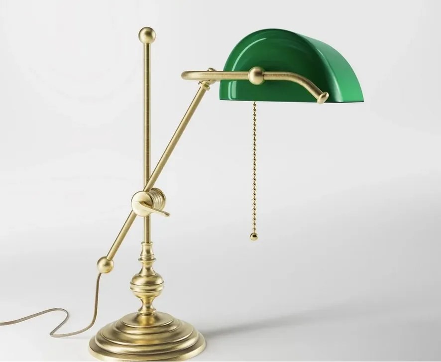 Lampa de birou din alama design clasic Banker