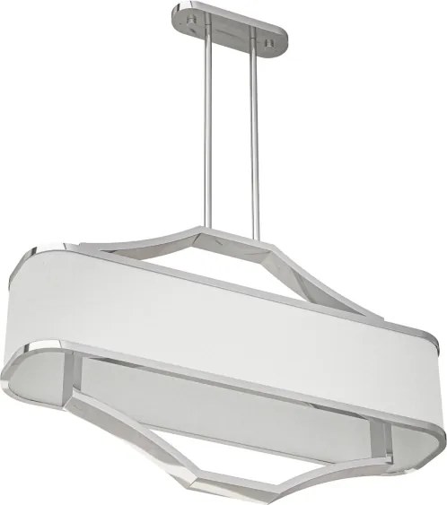 Open Design OR84849 - Lustră pe tijă GERDO OVALE 6xE14/12W/230V crom lucios/alb