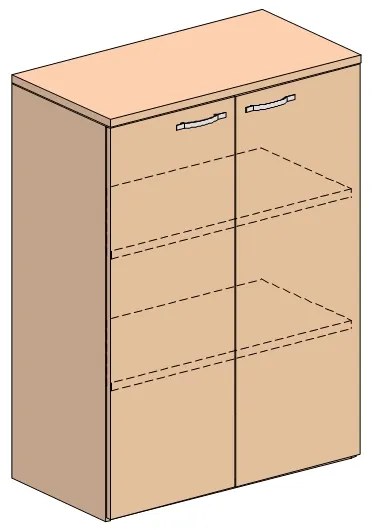 Dulap Praktik mediu 80 x 40 x 111,7 cm, nuc închis