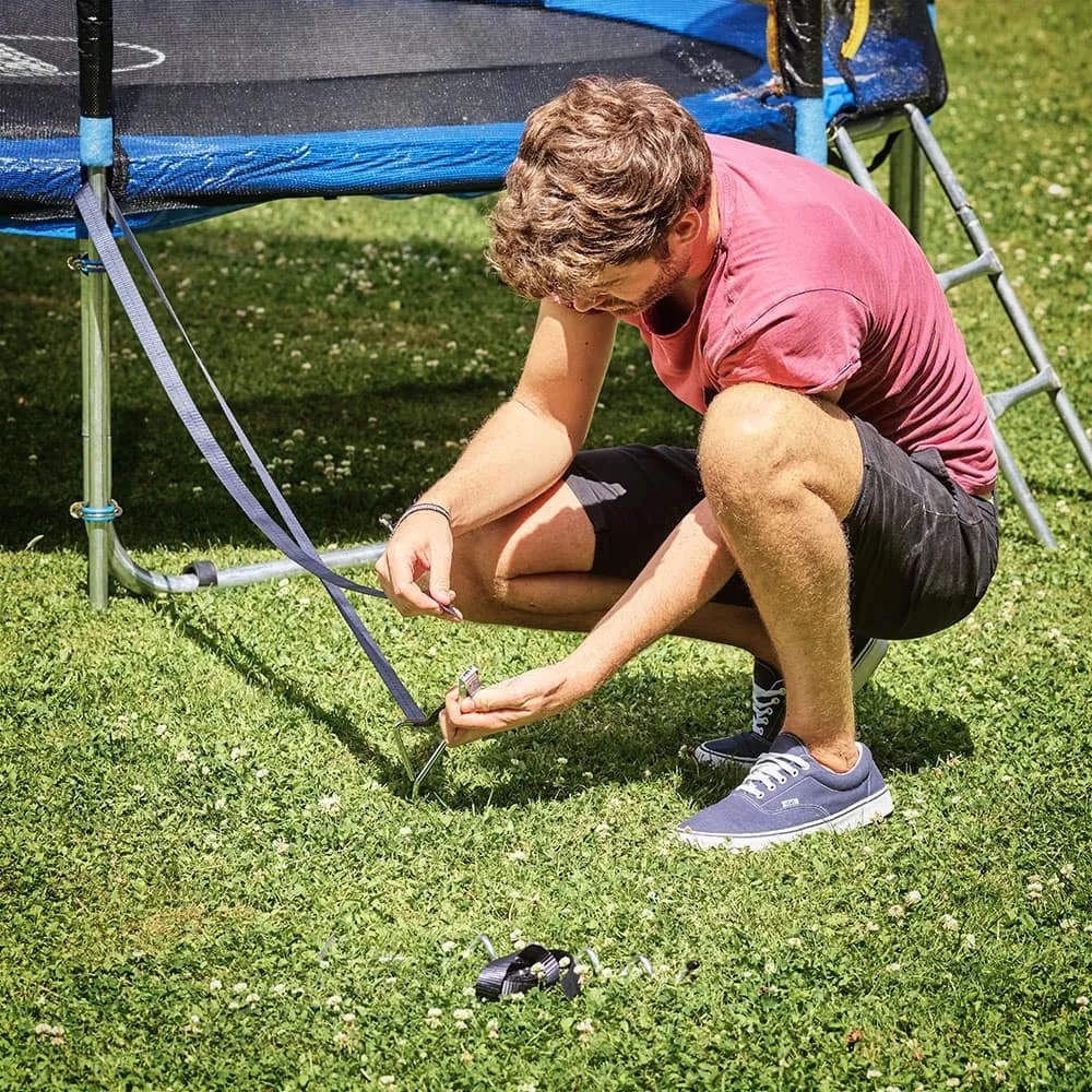 Set de ancore pentru sol, 4 bucăți, 42,5x8,5cm, argintiu Monzana