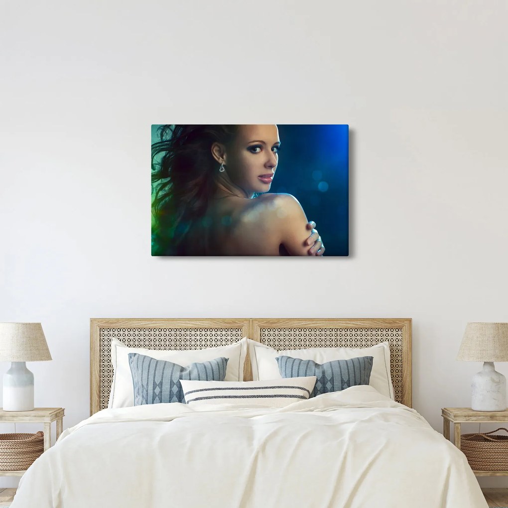 Tablou - Privirea unei femei tinere (90x60 cm)