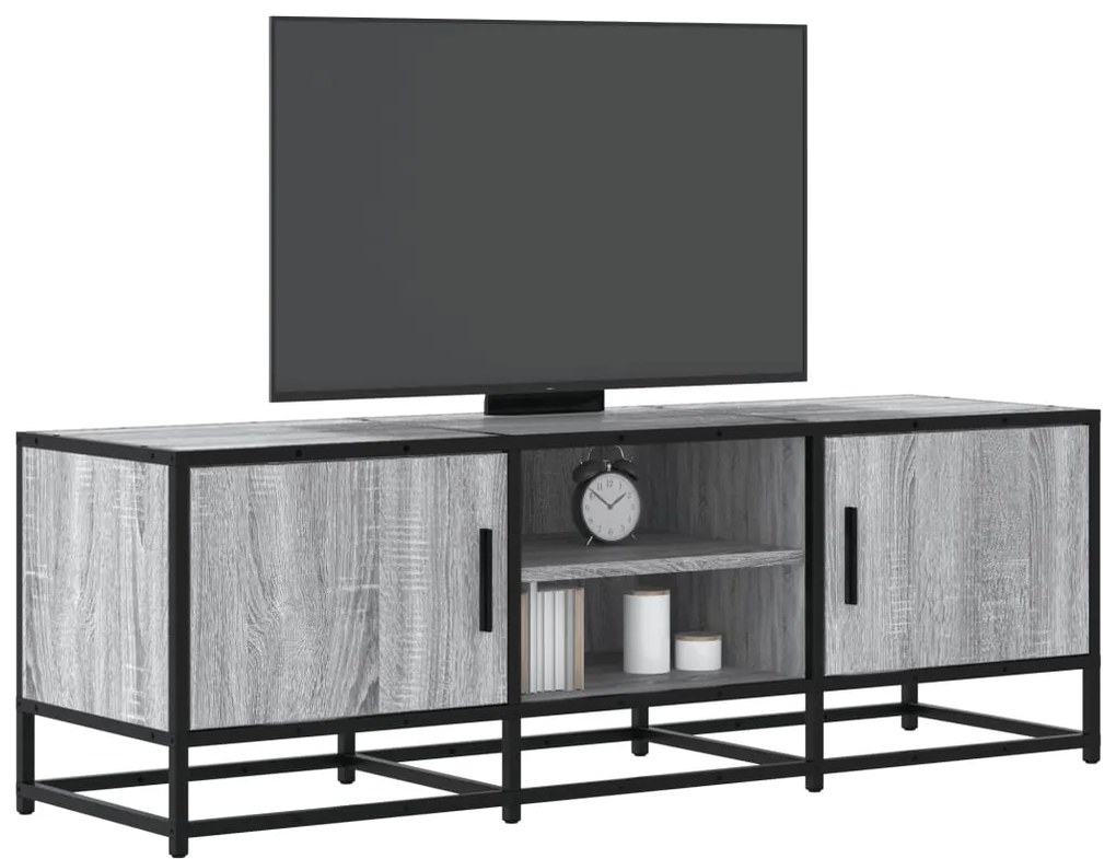 vidaXL Dulap TV, gri sonoma, 120x35x41 cm, lemn prelucrat și metal