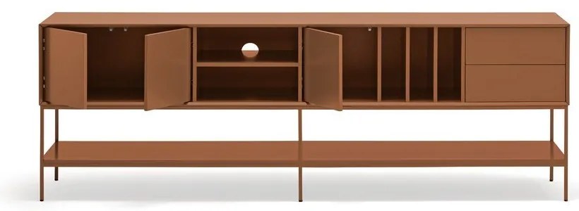 Comodă TV cărămizie 220x74x45 cm Platt – Teulat