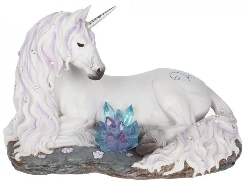 Statueta unicorn cu cristale Liniste