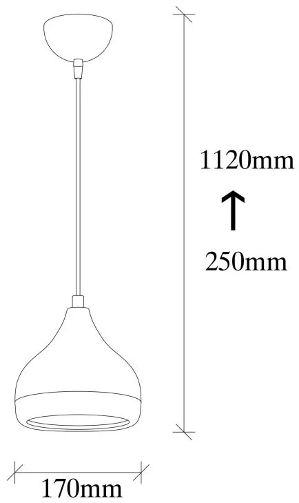 Lustra Yildo - 6866 Negru Cupru