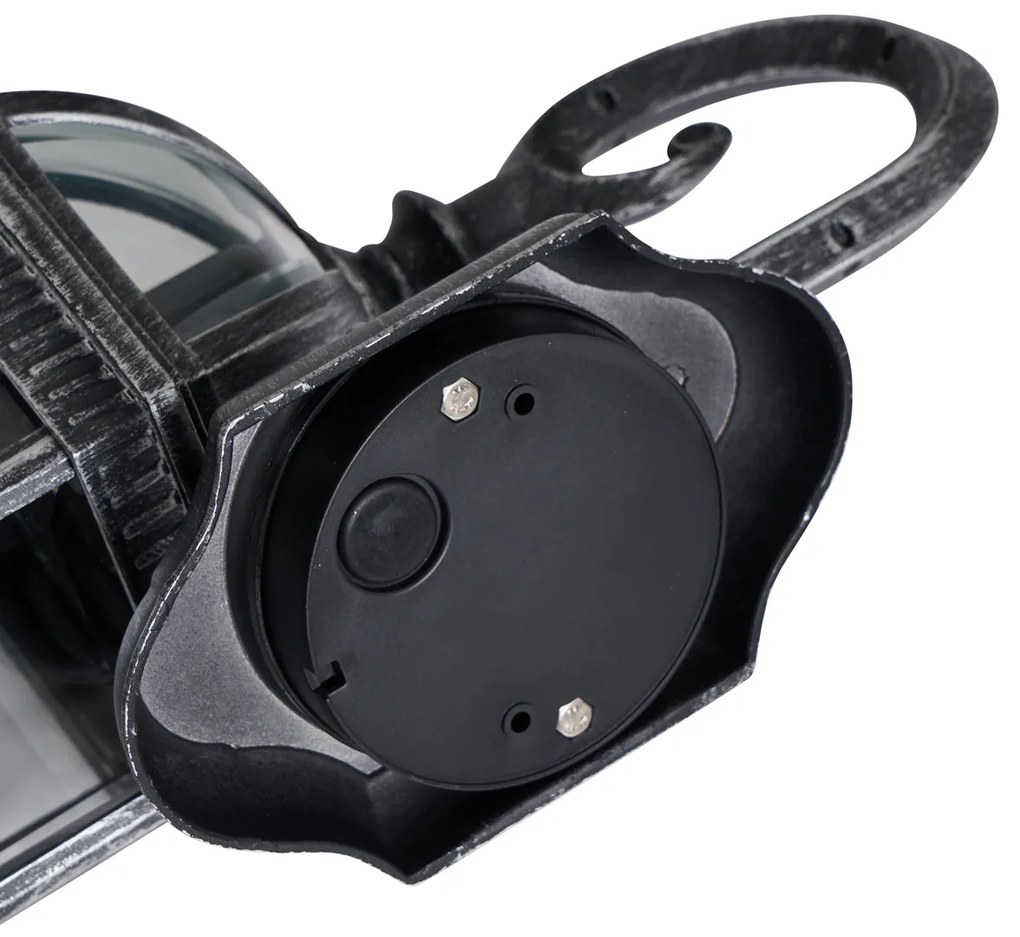 Lampă clasică de perete pentru exterior argintiu antic IP44 - Glasgow