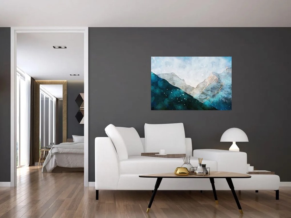 Tablou - Munte desenat (90x60 cm)