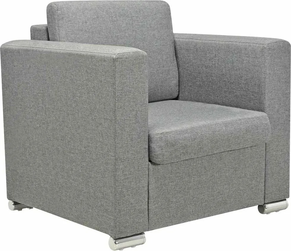 vidaXL Fotoliu, gri deschis, material textil