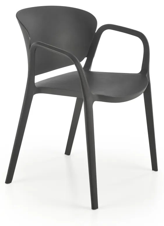 Scaun din plastic K491 negru