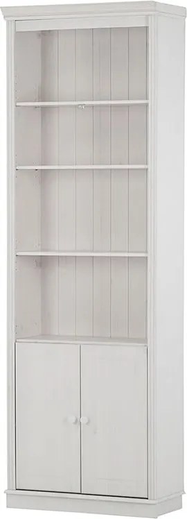 Bibliotecă albă din lemn de pin 74x223 cm Anita – Støraa