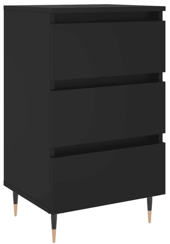 826910 vidaXL Noptieră, negru, 40x35x69 cm, lemn compozit