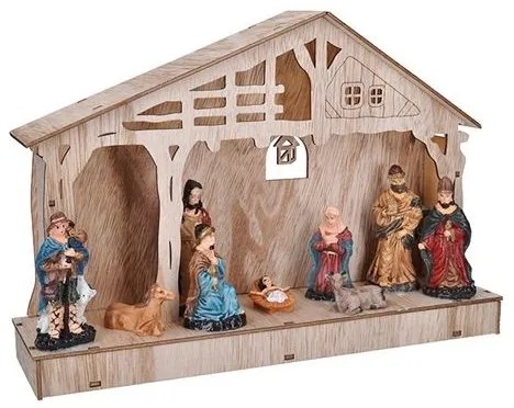 Solight 1V259 - Decorațiune LED Crăciun, Betlem, LED/2xAA