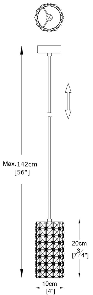 Pendul modern cu cristal K9, Souffle P0266-01A-F4AC ZL