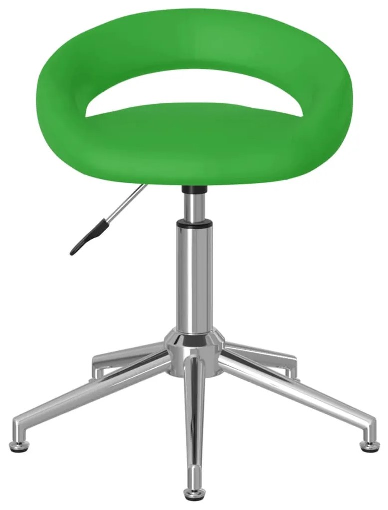 3085881 vidaXL Scaune de bucătărie pivotante, 4 buc., verde, piele ecologică