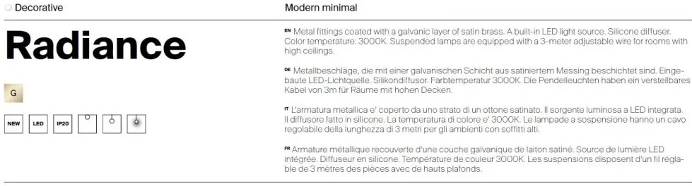 Lustra LED suspendata design modern Radiance