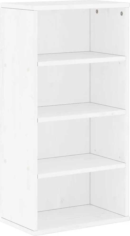vidaXL Dulap lateral „ODDA” alb 40x24x79 cm, lemn masiv de pin