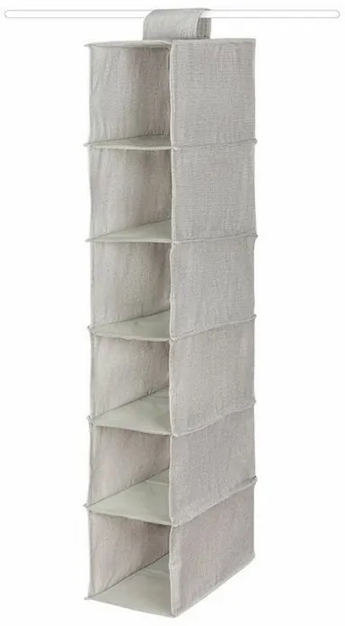 Organizator de haine agatat 30 x 18 x 94 cm, gri