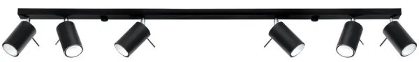 Spot LED ASMUS 6xGU10/7W/230V negru Brilagi