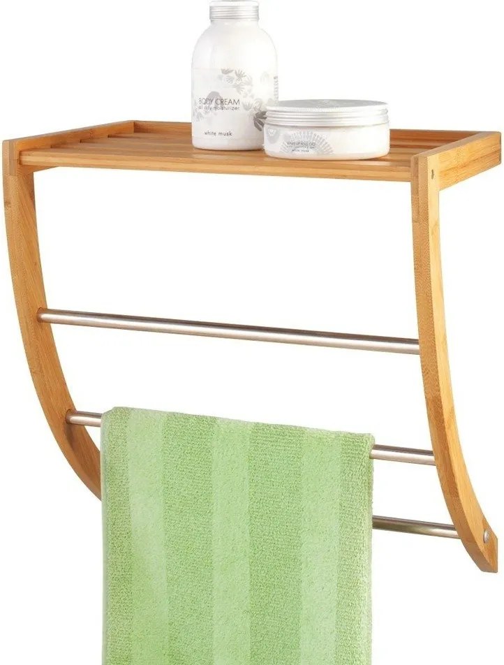 Suport pentru prosoape + raft de baie, 2 în 1, ZELLER