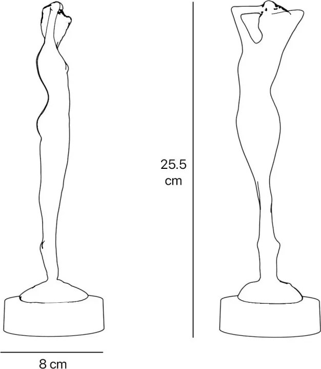 Statueta decorativa figura feminina din alama Donne