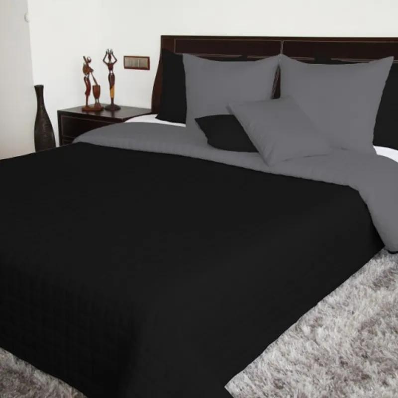 Cuverturi de pat neagră cu două fețe pentru pat single și dublu Lăţime: 220 cm | Lungime: 240 cm