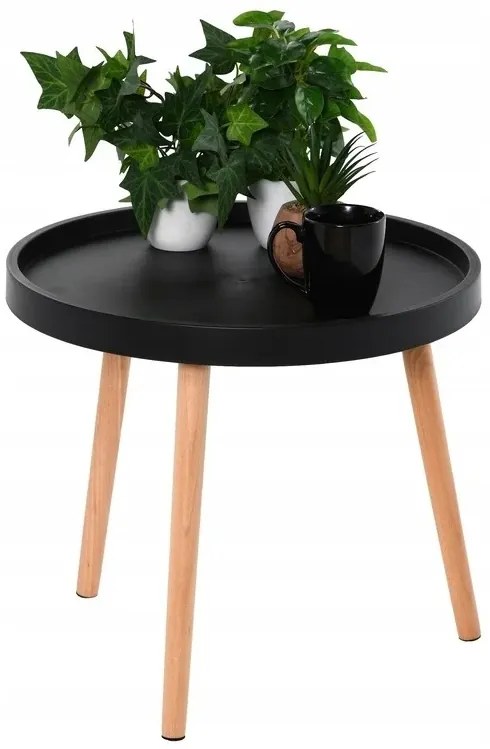 Masuta de cafea GREBA 50x50 cm neagra