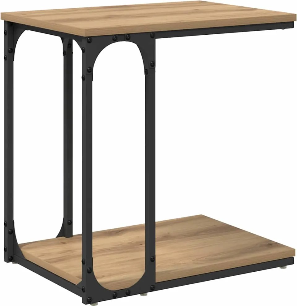 vidaXL Masă laterală Stejar Artizanal 50 x 35 x 52 cm Lemn compozit