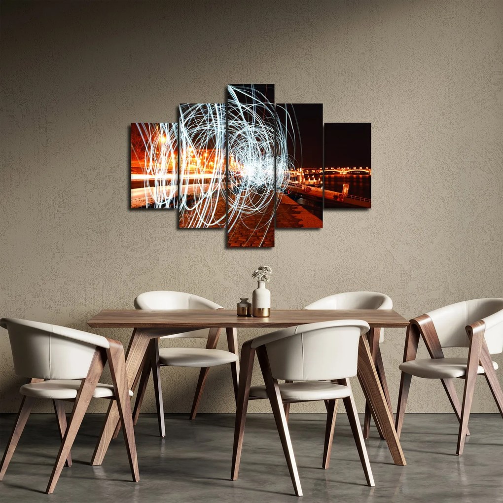 Tablou cu valuri de lumini (150x105 cm)