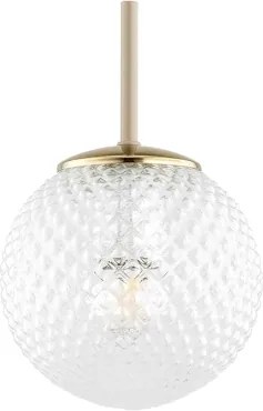 Brilagi - Lustră suspendată cu cablu STELLA 1xE27/60W/230V Ø 15 cm bej/auriu