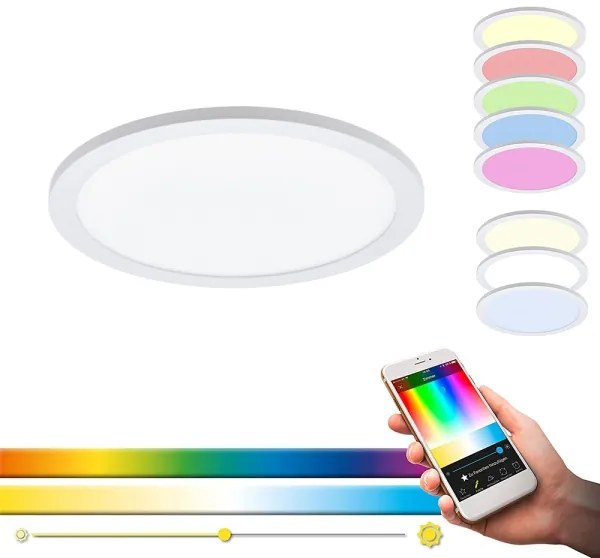 Eglo 33341 - Plafonieră LED RGBW cu dimmer SARSINA-C LED/16W/230V Ø30 cm + telecomandă