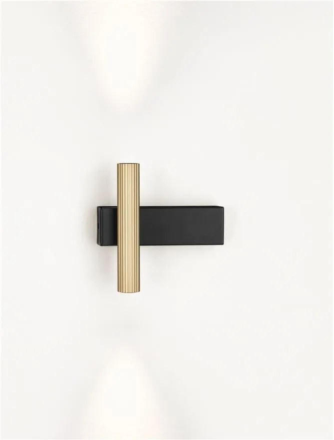 Aplica Spot LED stil minimalist PARON negru/auriu, NVL-9060242