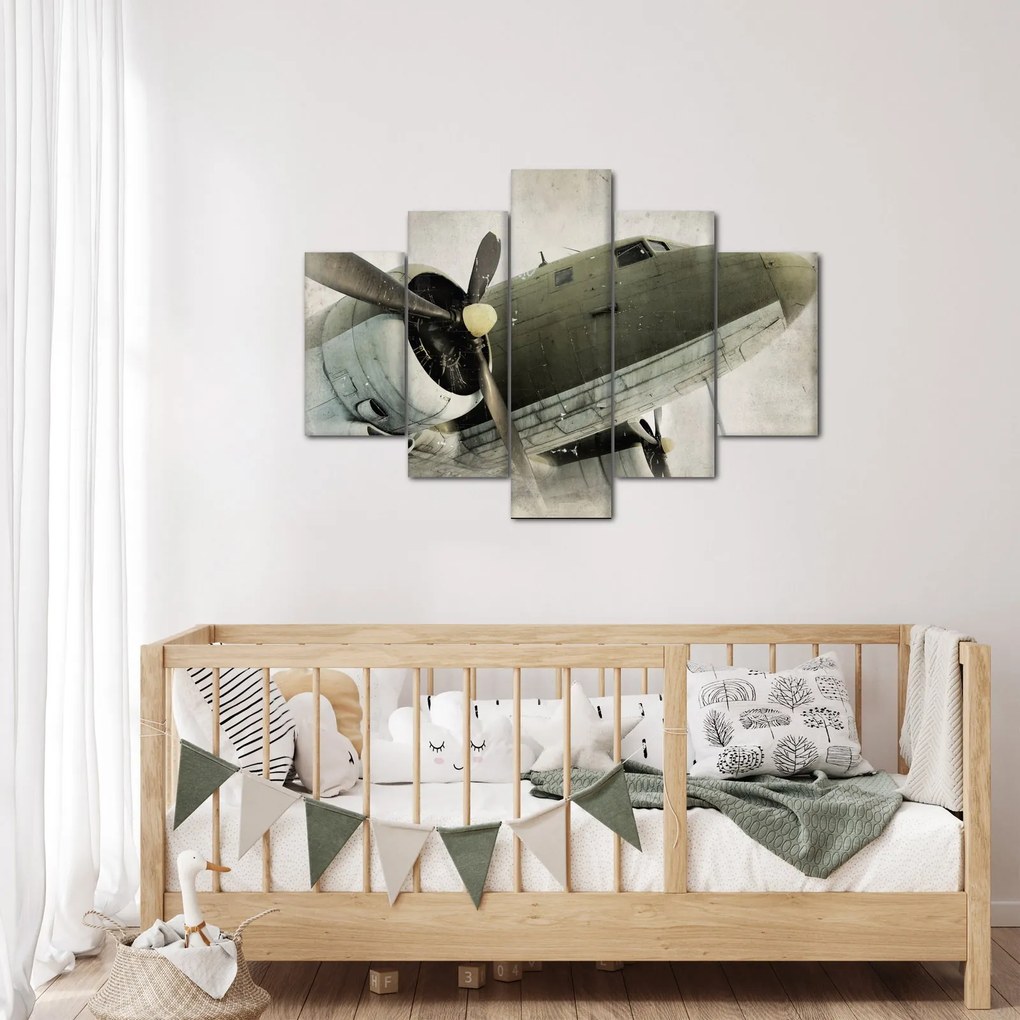 Tablou - Avion vechi cu elice (150x105 cm)