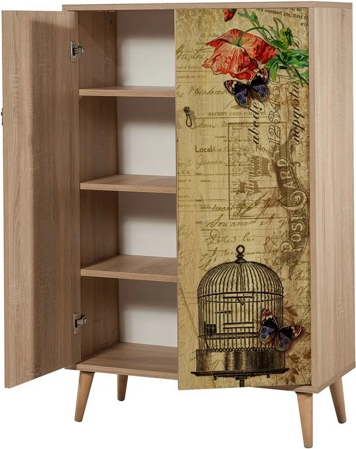 Dulap Mega Sonoma Oak Roses