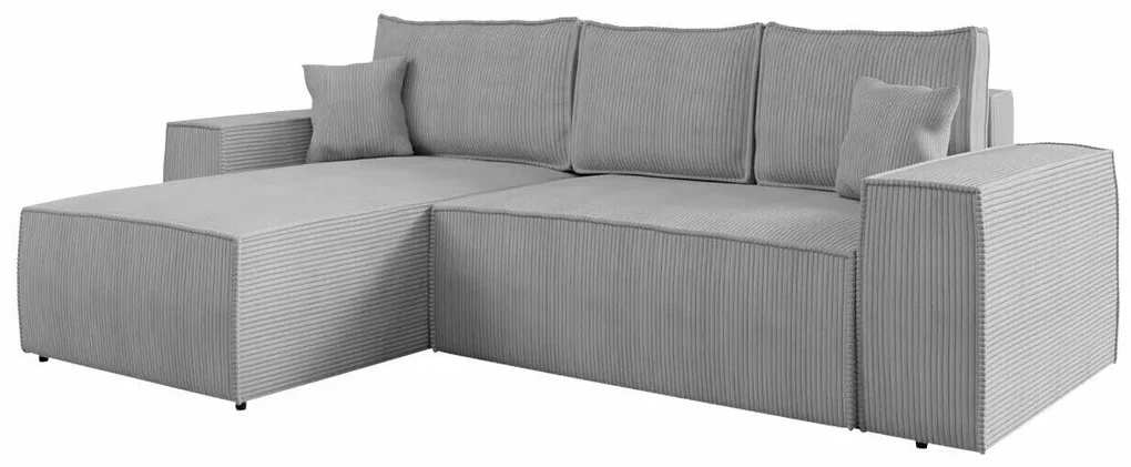 Colțar Clovis 108Cutie de pat, 279x181x94cm, 120 kg, Picioare: Plastic, Lemn: Pin