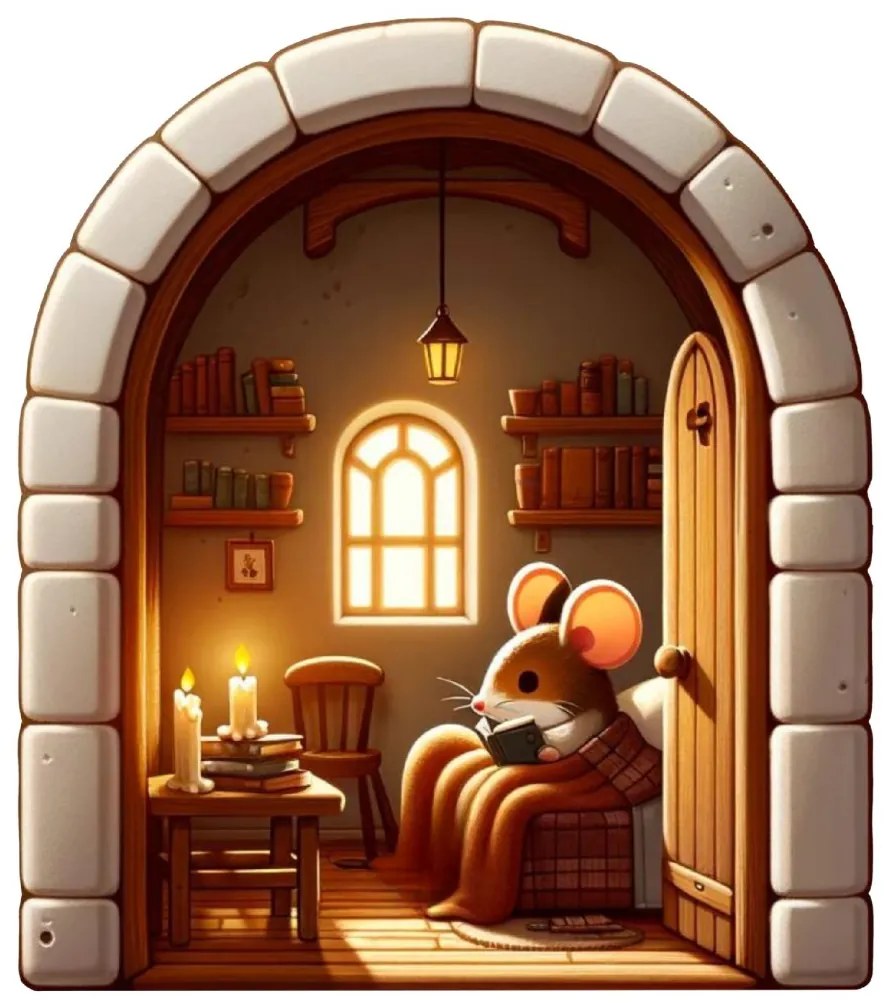 PIPPER. Autocolant de perete "Mouse in the house"