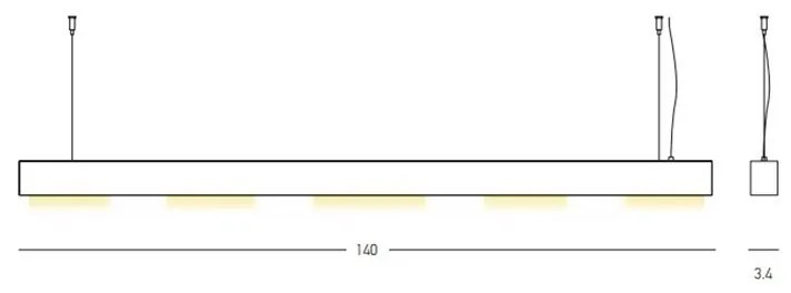 Lustra LED suspendata design liniar Abi 50W