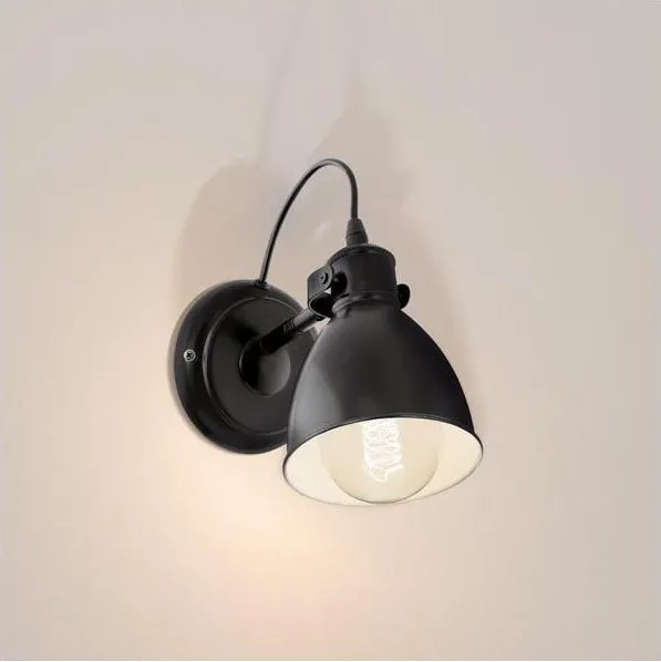 Eglo 55261 - Lampă de perete PRIDDY 1xE27/40W/230V neagră