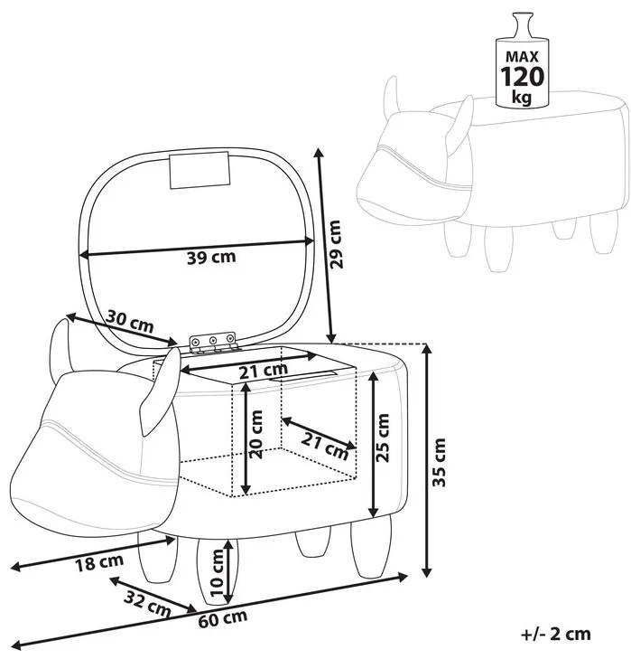 Taburet Calf (negru). 1011328