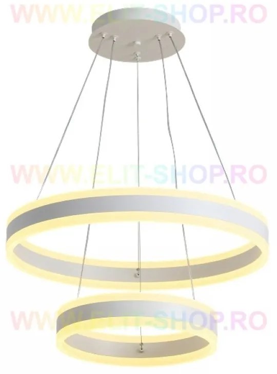 Lustra LED Cu Telecomanda, Elit's Esn1768/500-W, 204W, ALB