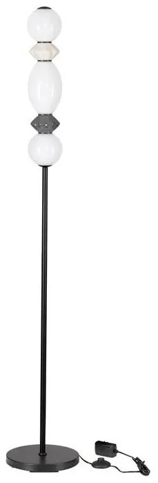 Lampadar LED decorativ ceramica gri, alb, PALLINA
