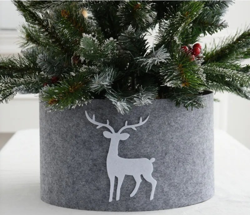 Husă pentru brad de Crăciun DEERBOX cu ren, gri