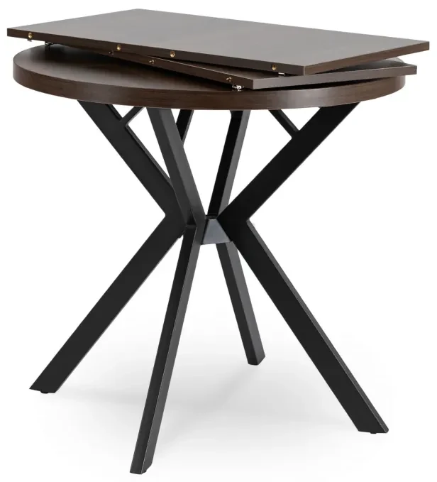 JAKS Masa rotundă extensibilă 80 - 160 cm nuc Dorian | BIANO