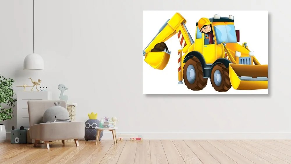 Tablou excavator pentru copii