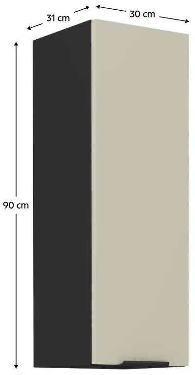 Dulap de bucătărie superior Arikona 30 G 90 1F (cașmir + negru). 1097064