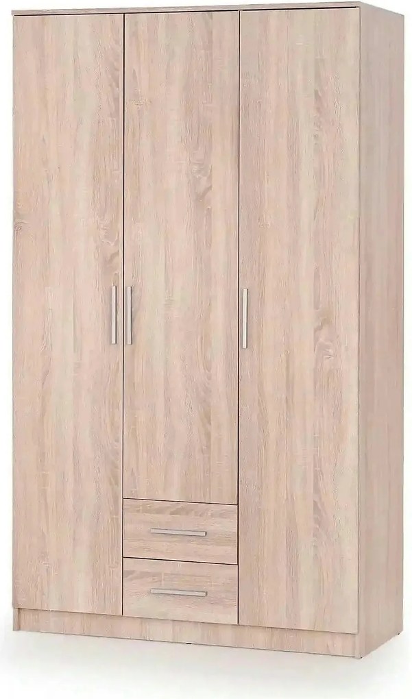 Dulap LIMA S-3, stejar sonoma, PAL laminat, cu 3 usi si 2 sertare, 120