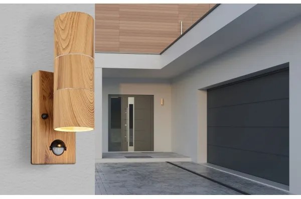 Aplică de exterior cu senzor STYLE 2xGU10/35W/230V IP44 Globo 3201-2WS