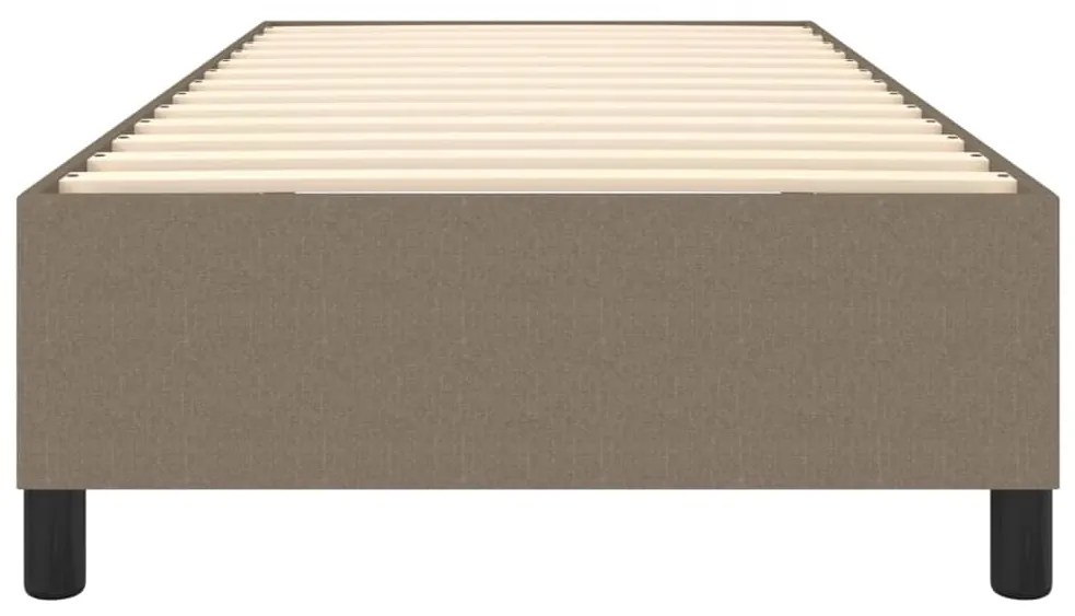 Cadru de pat box spring, gri taupe, 90x200 cm, textil Gri taupe, 35 cm, 90 x 200 cm