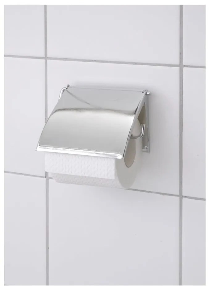 Suport de perete pentru hârtie igienică, din inox Wenko Cover