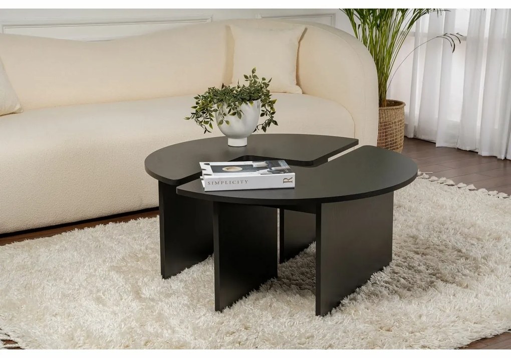 Măsuță de cafea Moira Wood Black