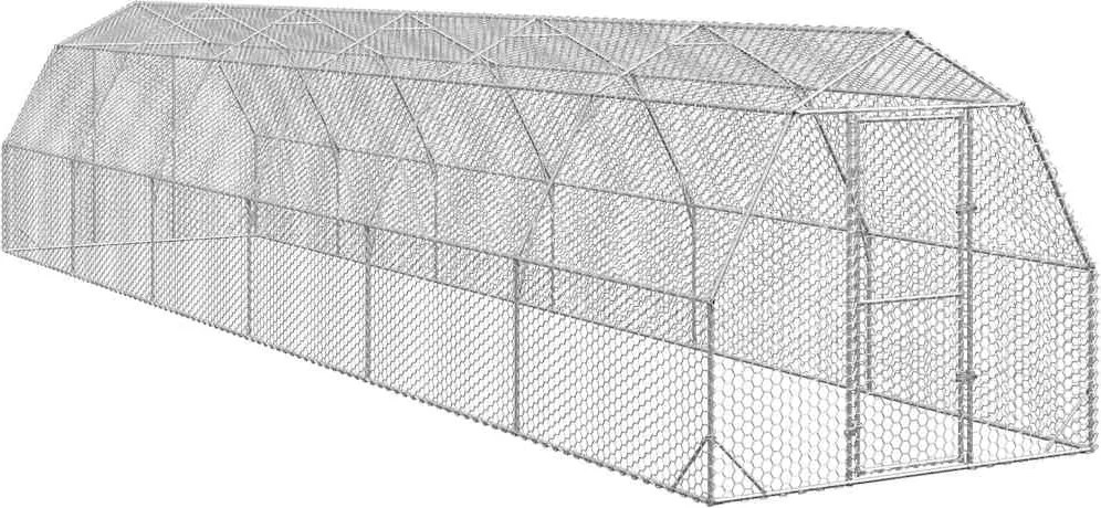 vidaXL Pui de găină 2,5x12x2,25 m Oțel galvanizat